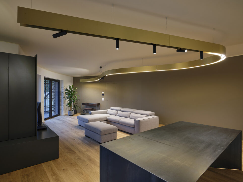 Luci e composizione nello spazio di un ambiente privato